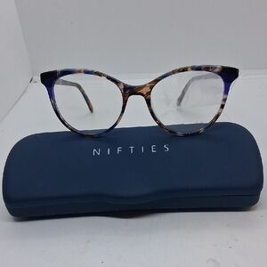 NWT Rxable Women's Nifties Ni9542 Blue and Brown Eyeglass Frames